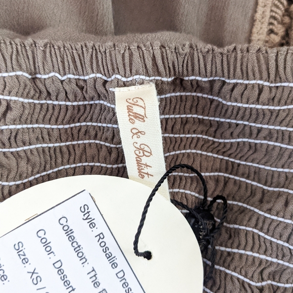 🦋LAST🦋 NWT Tulle and Batiste Rosalie Maxi Dress, Desert Sand, Size XL - Picture 6 of 8